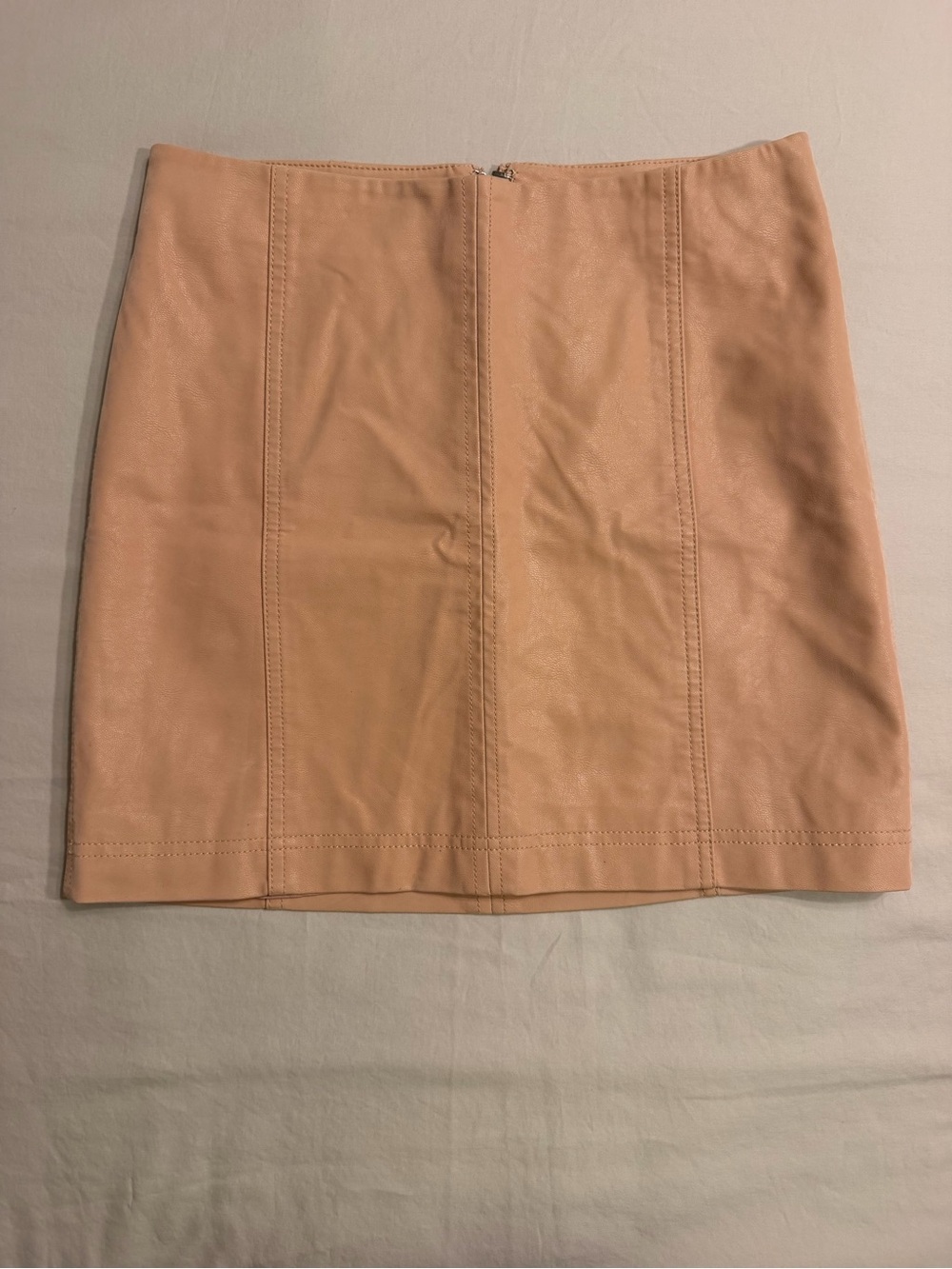 Free People Modern Femme Vegan Leather Mini Skirt 4 Blush Pink